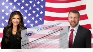 Kristi Noem y Mark Mullen